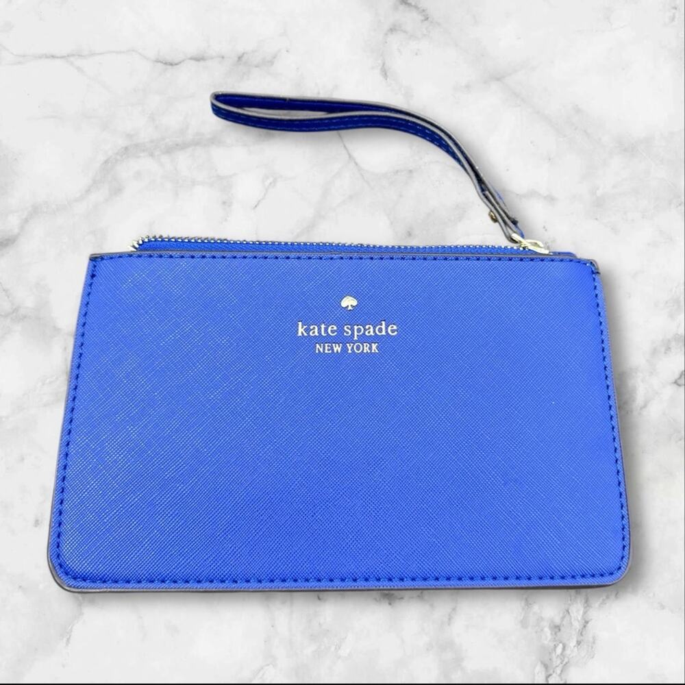 Kate Spade Vibrant Blue 5x8” Wristlet EUC - Picture 2 of 9